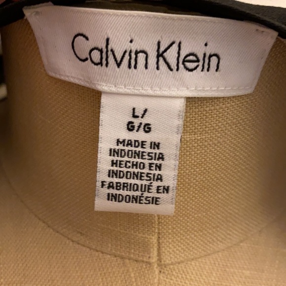 Calvin Klein Black and White Stripe Blouse Size L Pockets Zip Front Roll Sleeves - Picture 10 of 11